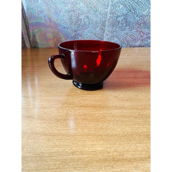 Vintage Anchor Hocking Royal Ruby snack/punch cup - Picture 5 of 10
